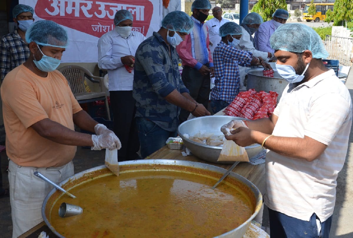 Ration and food distribution to the needy by Amar Ujala Foundation  