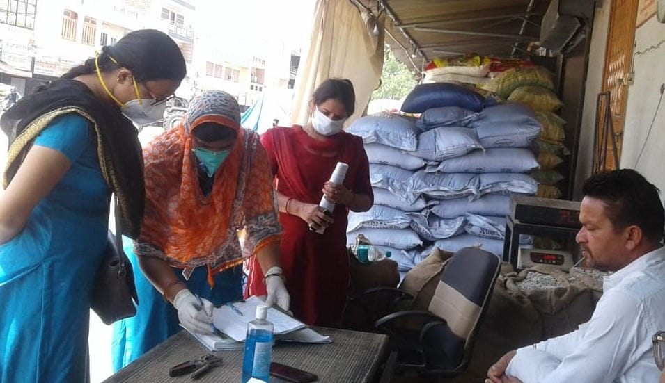 corona health department sample collect