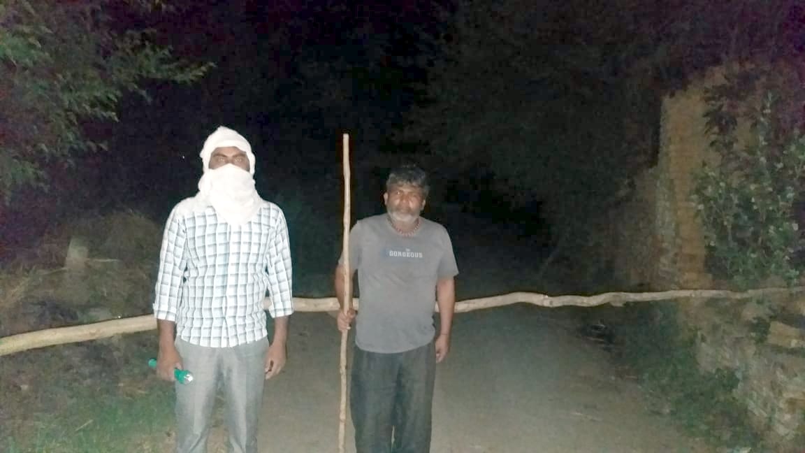 Watch guard outside the village