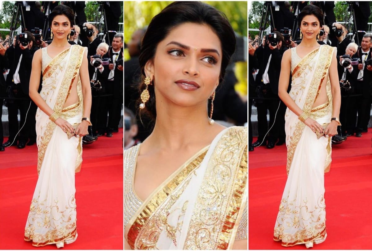 deepika padukone to aishwarya rai bollywood actress wore saree on cannes red carpet