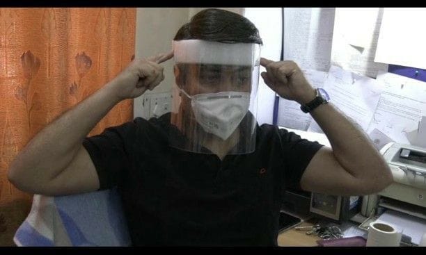 AMU engineering college has made a face shield to protect from corona virus.