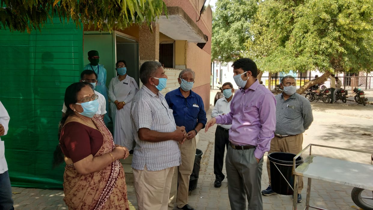 Corona sample collection center opened in district hospital