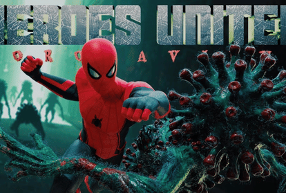 Marvel and DC superheroes came together to fight against coronavirus  deadpool john cena matrix terminator wolverine