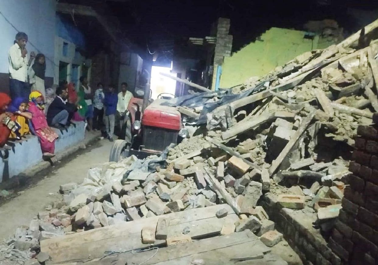 Raw house collapses, child suppressed