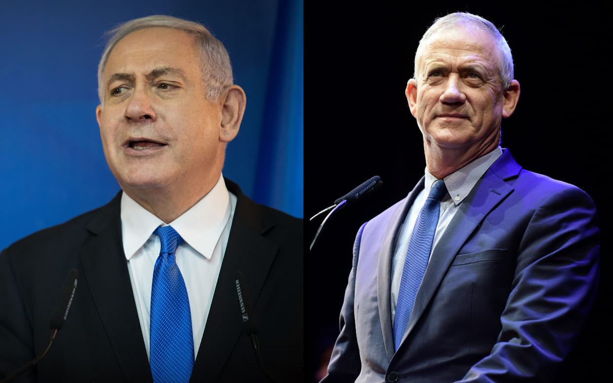 Israeli Prime Minister Benjamin Netanyahu met Benny Gantz to form emergency coalition government in Israel