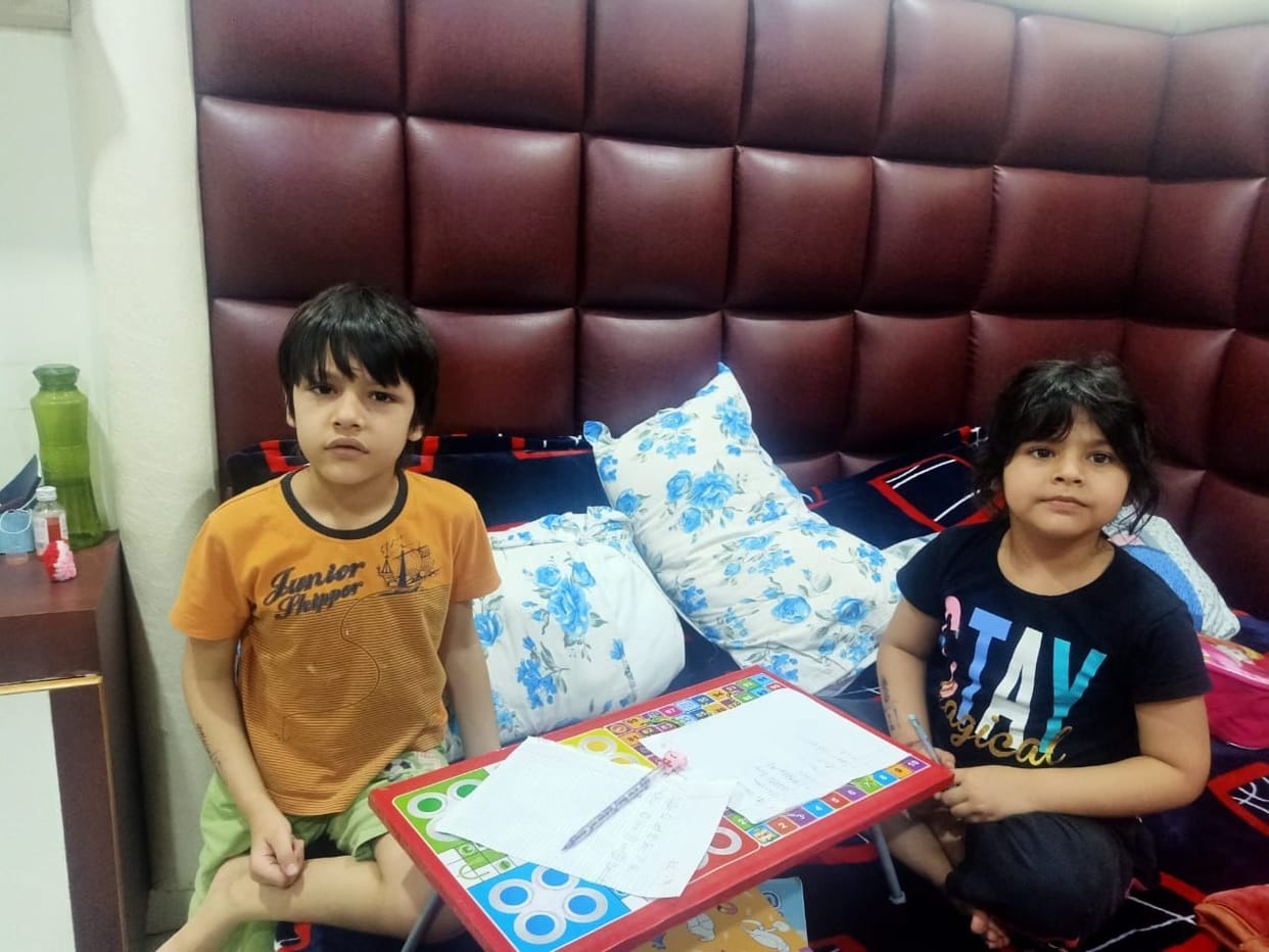 tarush and anaya reach home after defeating corona, lockdown, curfew