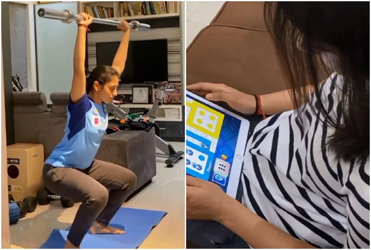 Indian women's cricketer connecting through online ludo in covid19 lockdown mandhana workout