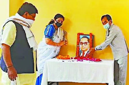 Ambedkar Jayanti in university and colleges, bowed down