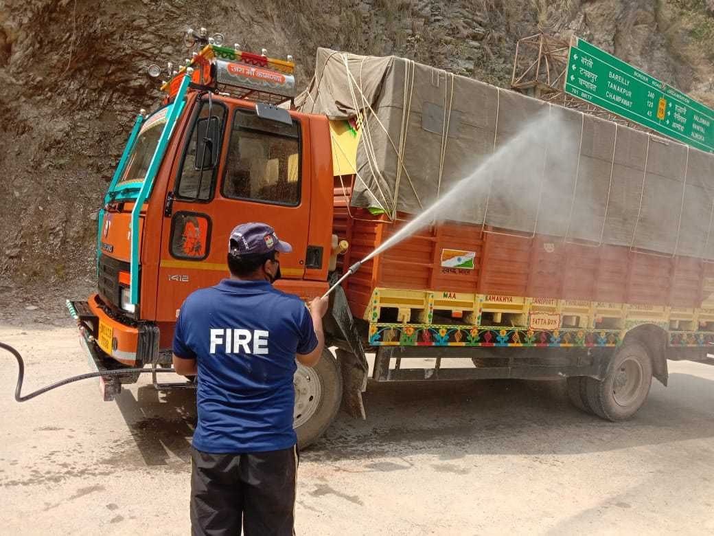 Intensive checking of vehicles being done in the ghat and wall barrier