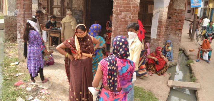 rice distribution in etah