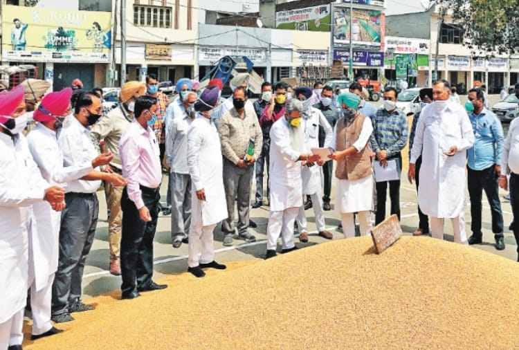 Corona virus News update: Punjab Minister visit Khanna Mandi