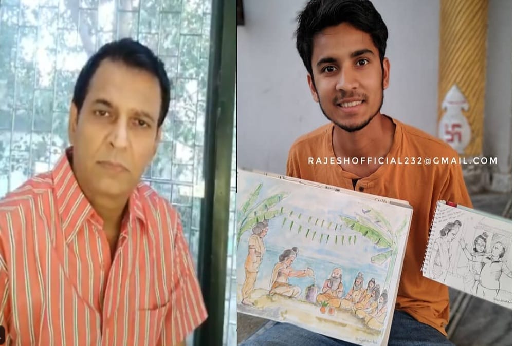 Lockdown in Uttarakhand : Ramayana Laxman Actor Sunil lahri Appreciate rishikesh rajesh Painting