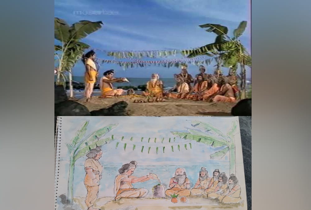 Lockdown in Uttarakhand : Ramayana Laxman Actor Sunil lahri Appreciate rishikesh rajesh Painting