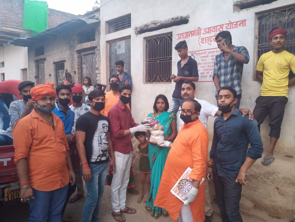 Food and ration distributed to the needy