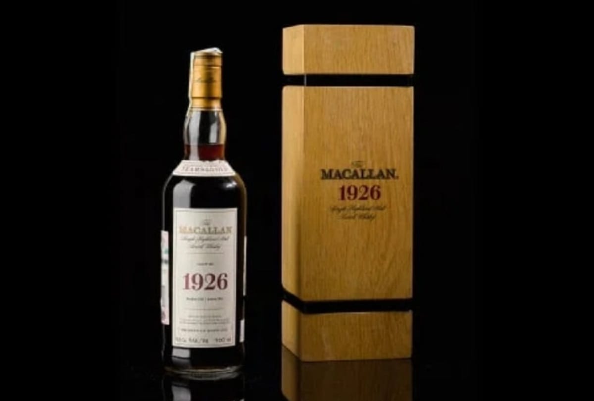 60 Year Old Bottle of Macallan 1926 Fine and Rare whisky is tipped to break world record at auction