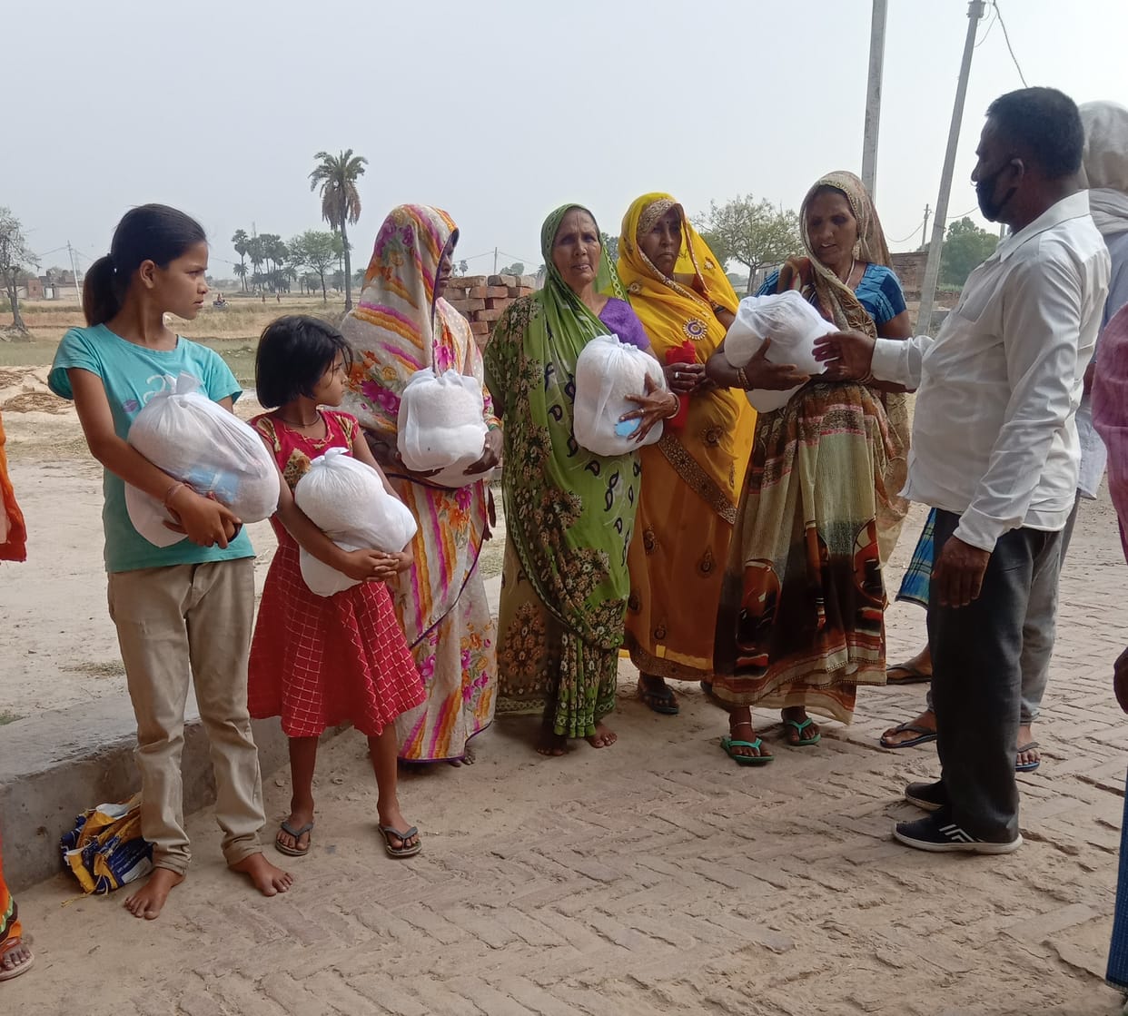 Relief materials are being distributed to the helpless