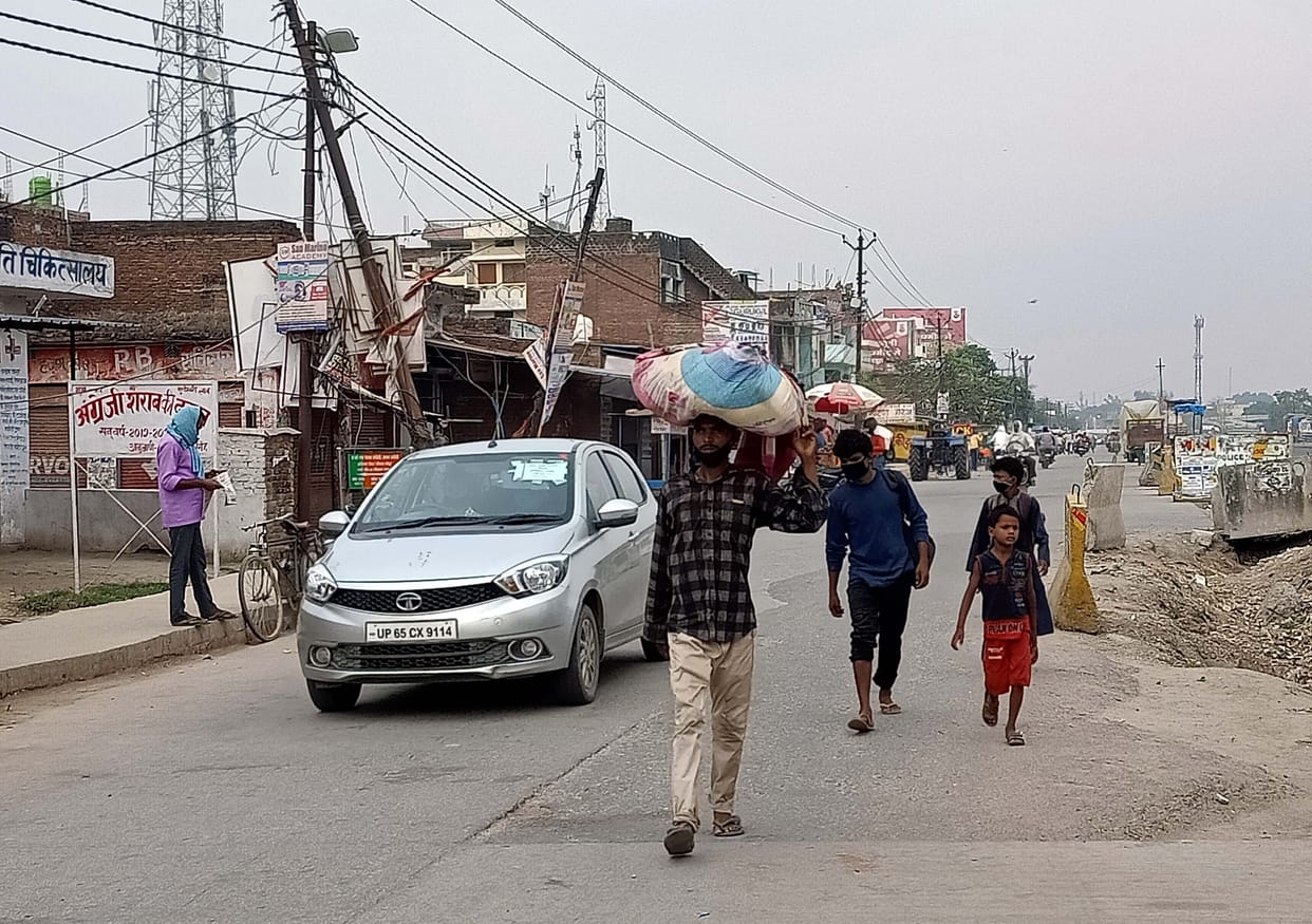 Walked with family on foot from Nagpur