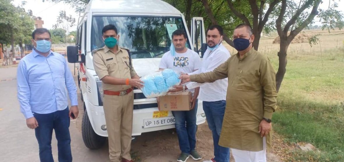 Masks distributed to the needy for ration and protection