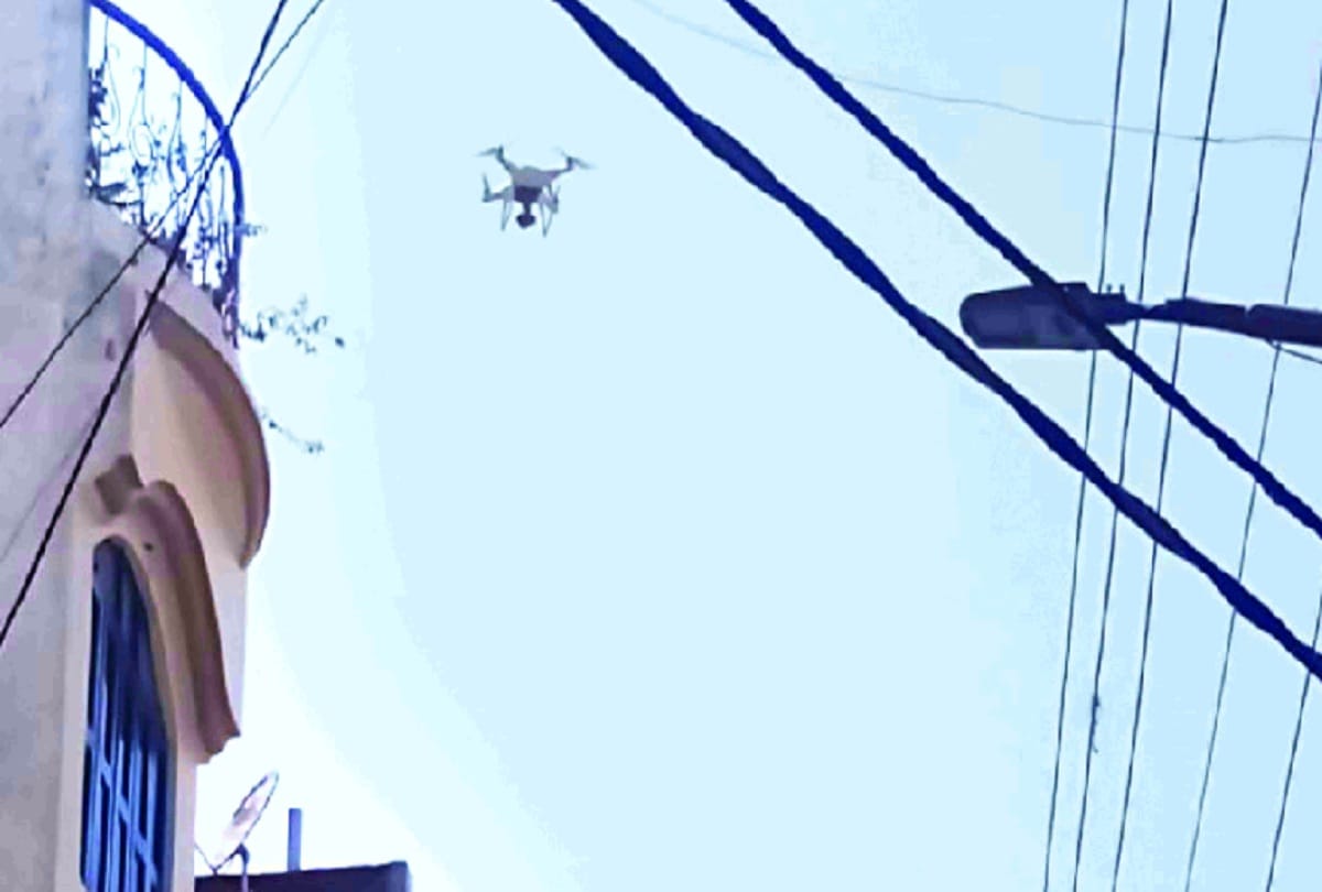 coronavirus in jhansi Drone cameras are being monitored in many areas