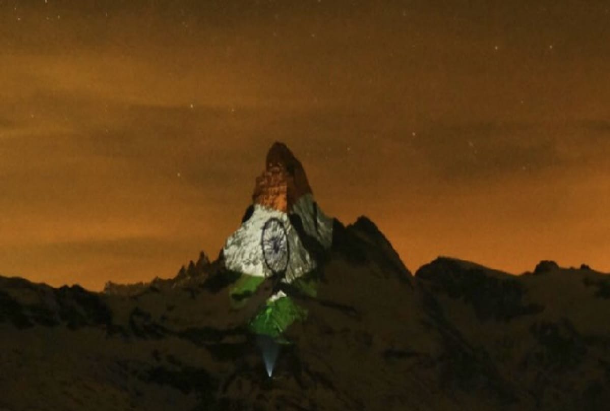 PM Narendra Modi reactions on Swiss Alps Light Up In Indian Tricolour To Express Message Of Solidarity Amid Coronavirus Covid 19