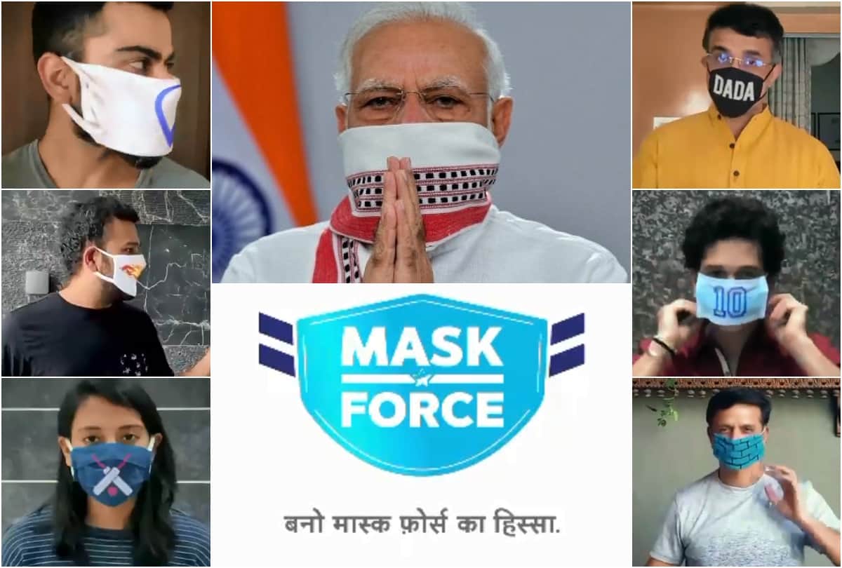 Indian cricketers came ahead with team mask force to raise awareness in fight against coronavirus pandemic