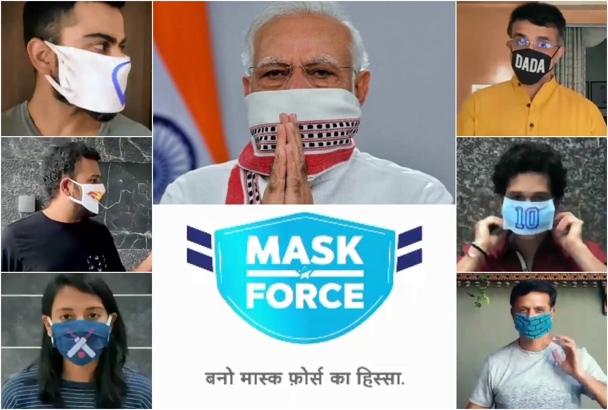 Indian cricketers came ahead with team mask force to raise awareness in fight against coronavirus pandemic