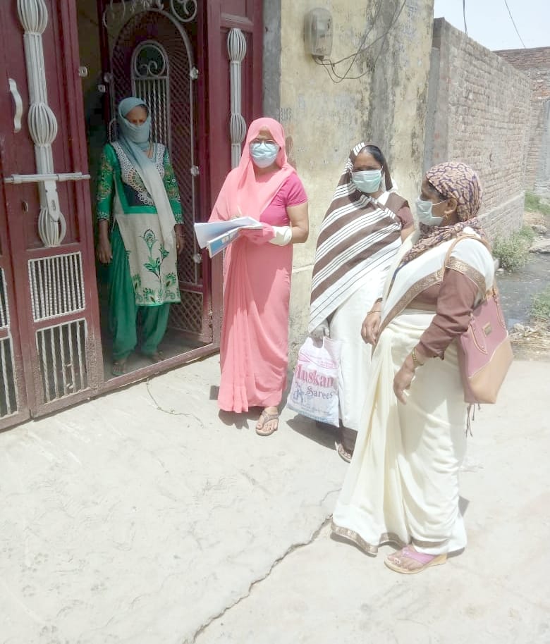 Anganwadi are doing door to door survey