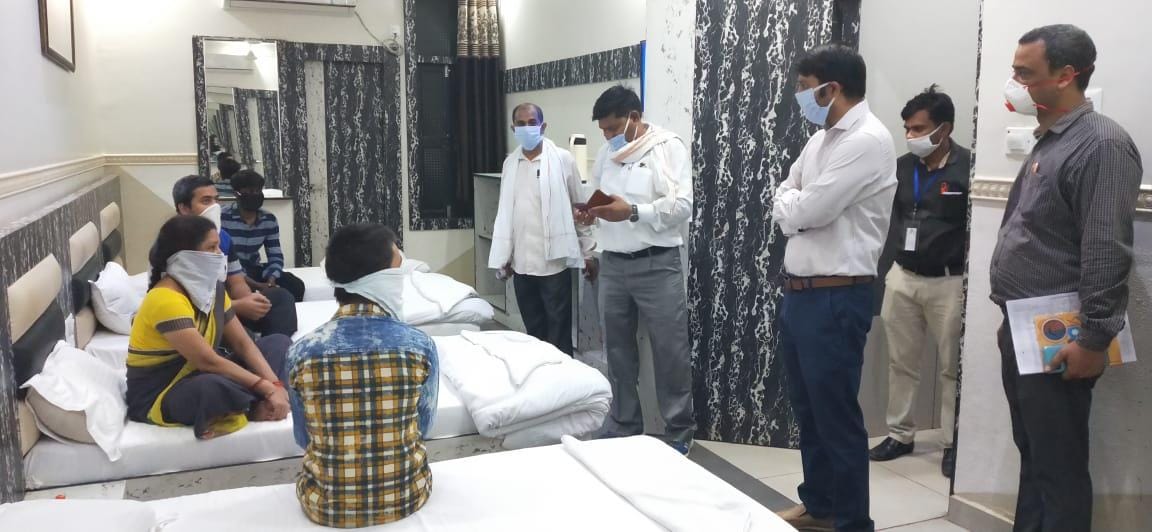 Health check-up of 38 students reached hotel from hostel