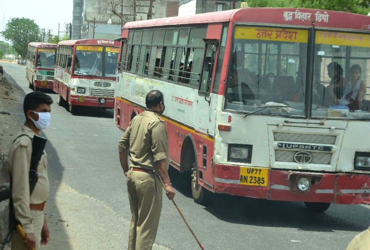kota return students leave for their city from agra in lockdown