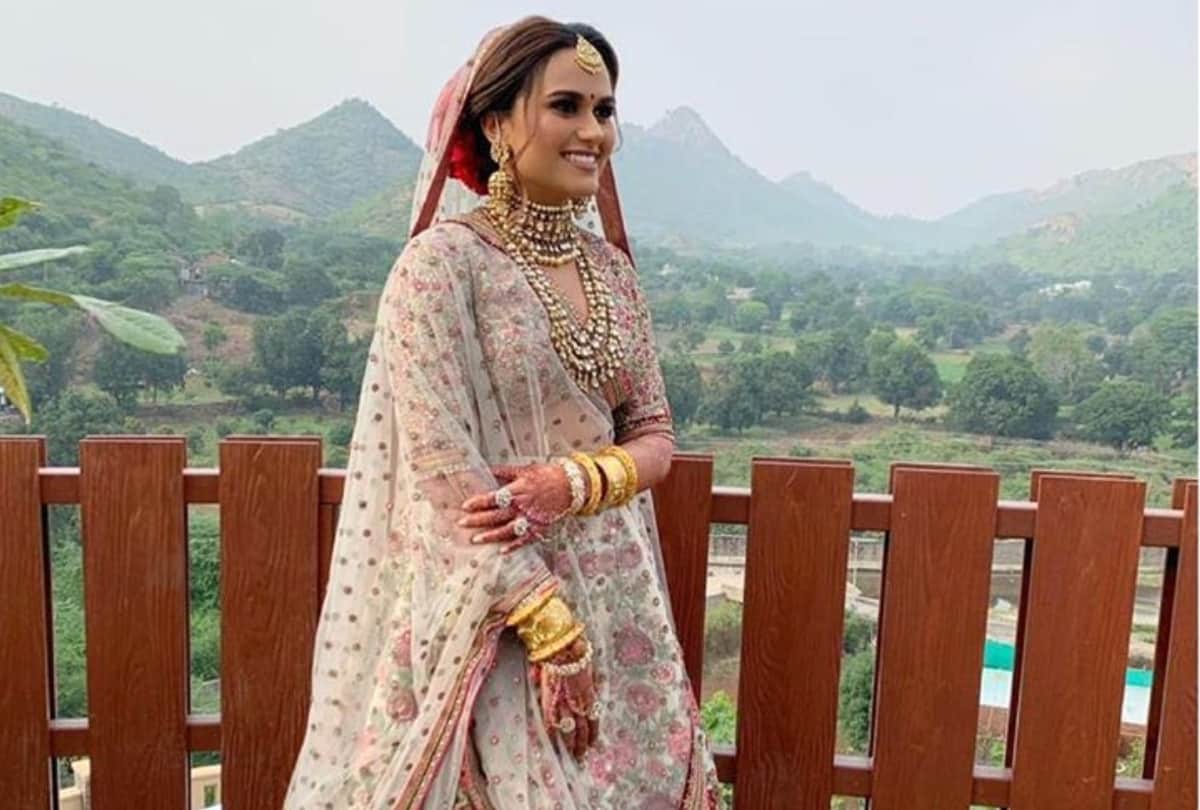 this indian bride ditch red colour and wore white lehenga in her marriage