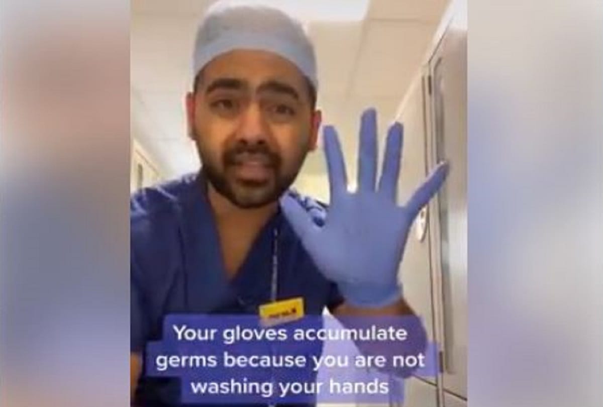 Gloves is not enough to prevent coronavirus says Surgeon tiktok video going viral