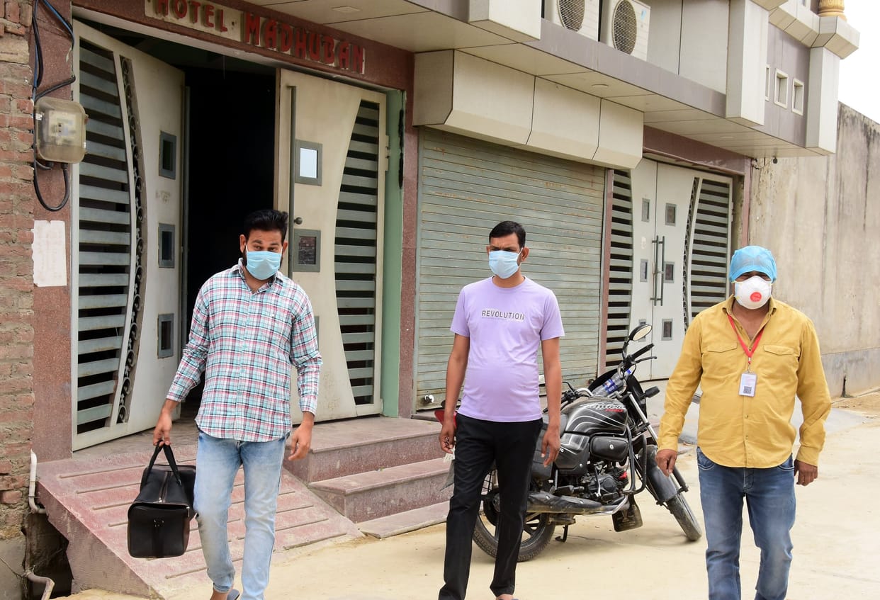 out from corona doctor in sambhal