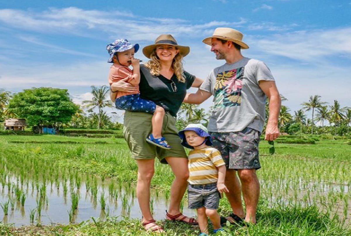 British family isolating in an idyllic bamboo hut in Bali after fleeing the UK amid the coronavirus crisis