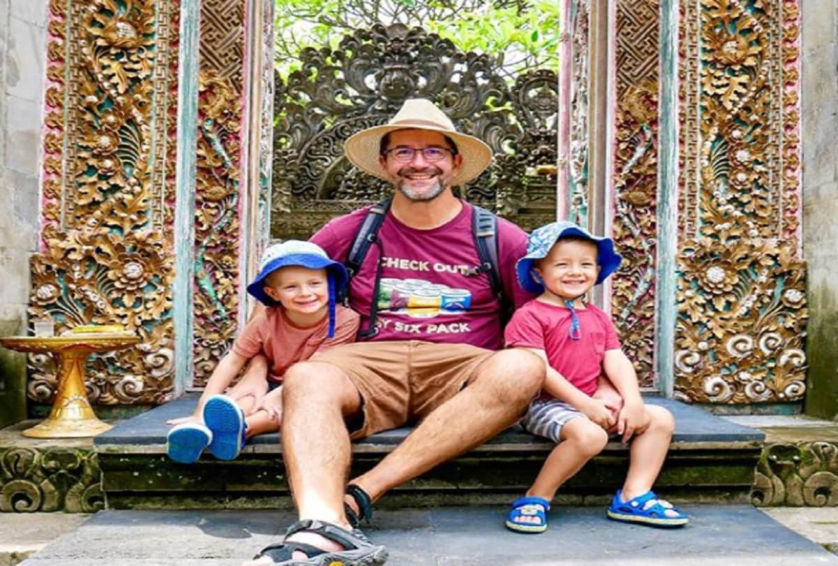 British family isolating in an idyllic bamboo hut in Bali after fleeing the UK amid the coronavirus crisis
