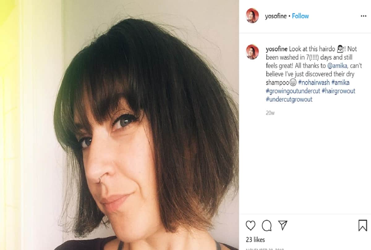 #nohairwashchallenge women showing result of not washing hair