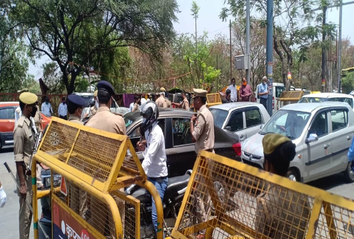 Prayagraj: As soon as the lockdown slowed down, Shastri bridge got a huge jam, the police left sweat