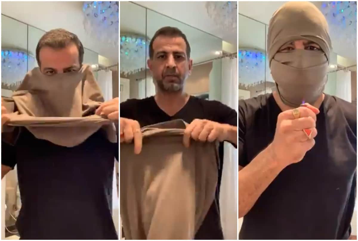After Vidya Balan Actor Ronit Roy Made Mask With old T-Shirt Amid Coronavirus Video Goes Viral on Social media
