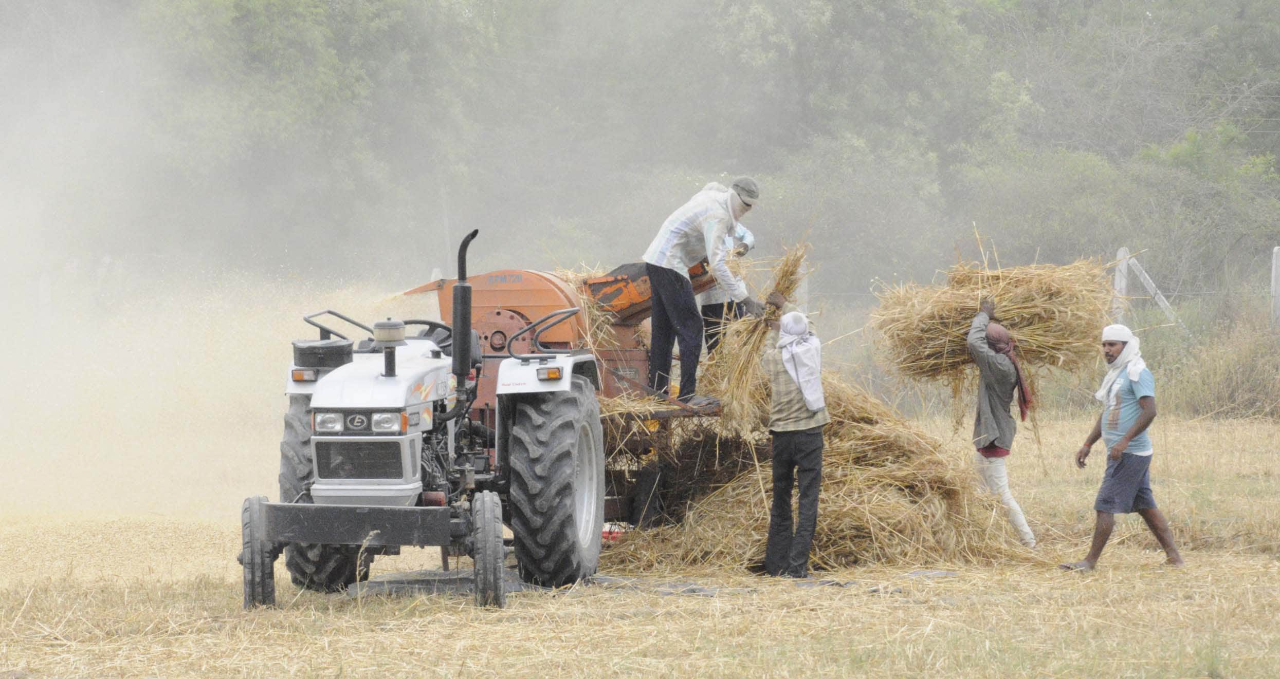 Pratapgarh: Farmers sleep in the sky due to cloud and dust storm