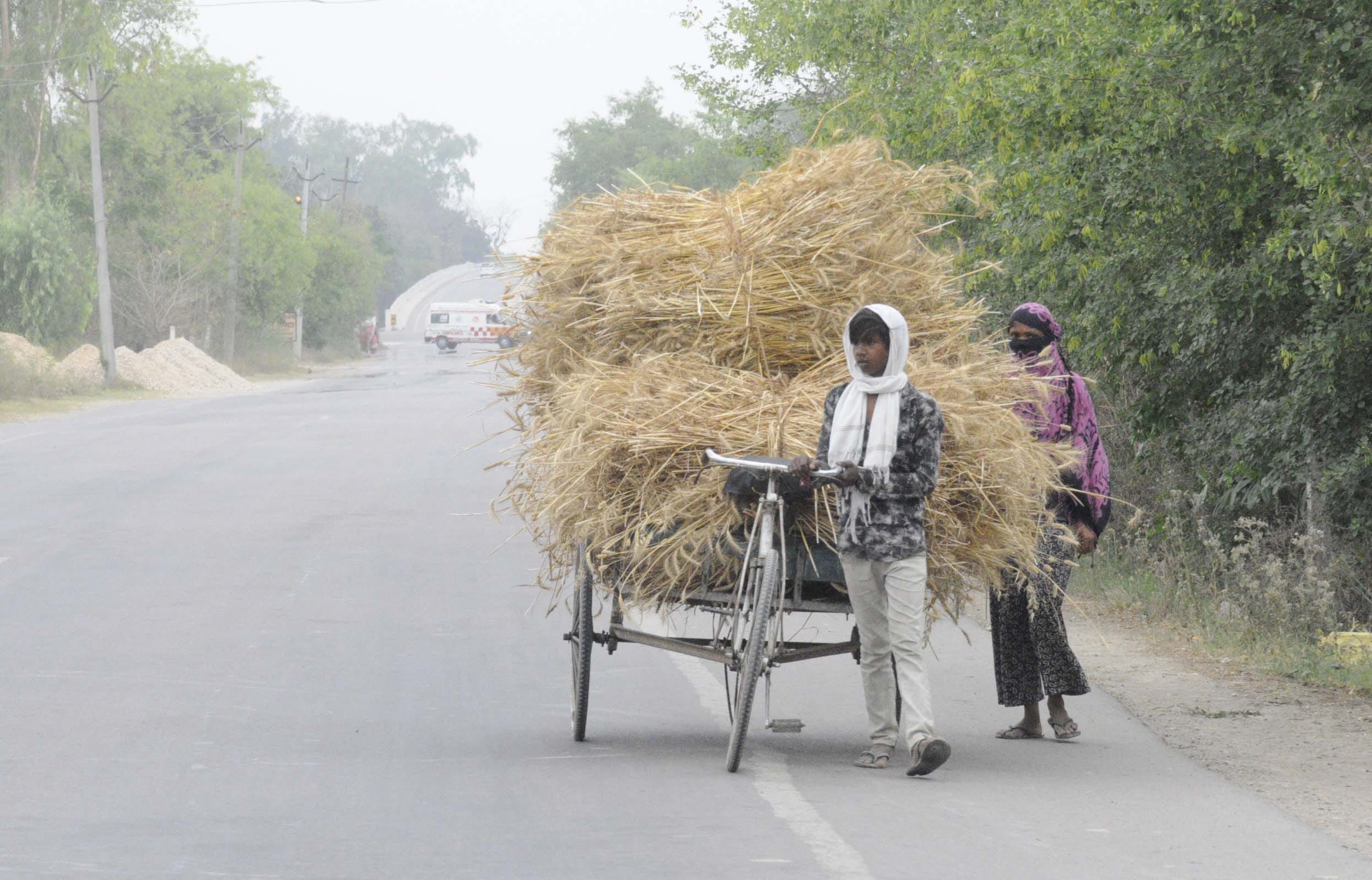 Pratapgarh: Farmers sleep in the sky due to cloud and dust storm