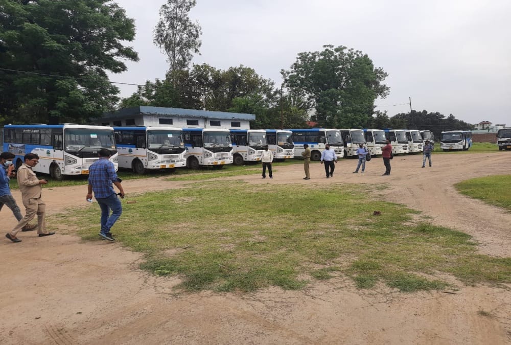 Uttarakhand lockdown: Government sent 103 Buses for Homecoming Migrants from gurugram