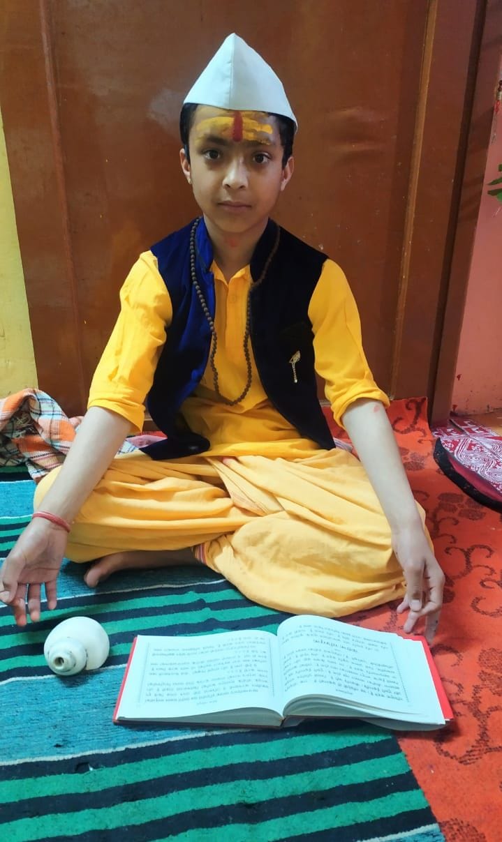 Children dressed in Kumaoni garments convey the message of culture