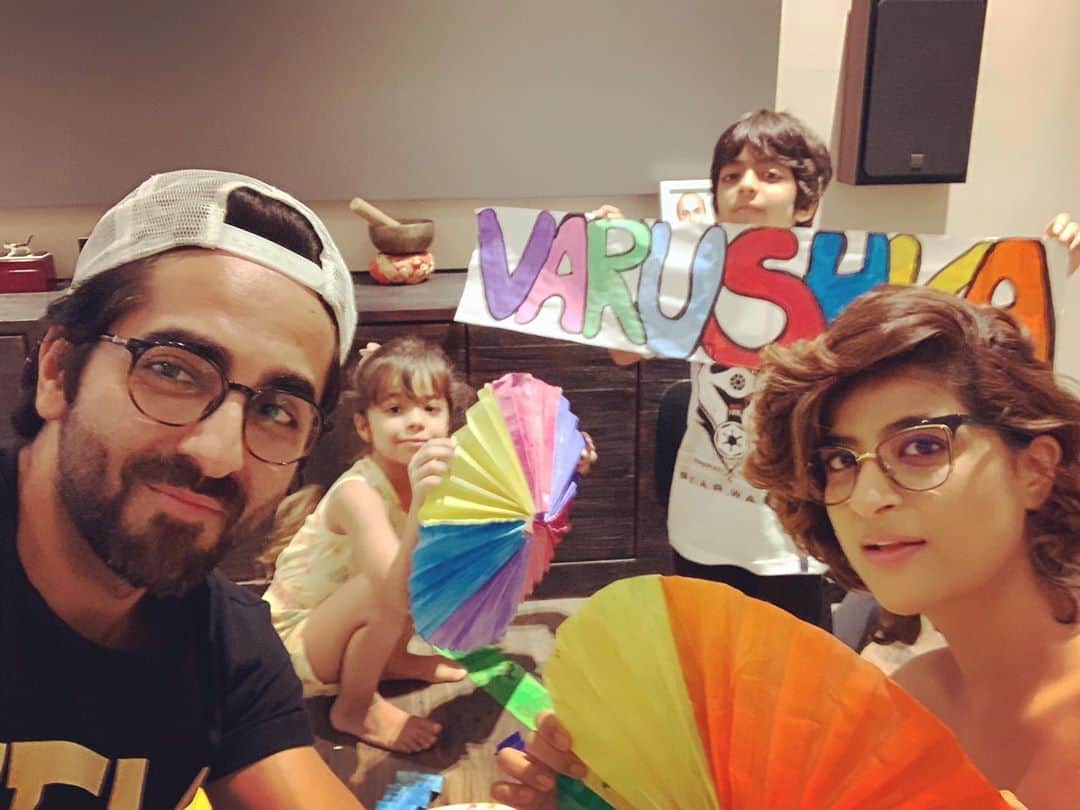 Ayushmann Khurrana  and Tahira Kashyap celebrate daughter Varushka   6th birthday decorations home with scratch using recycled paper