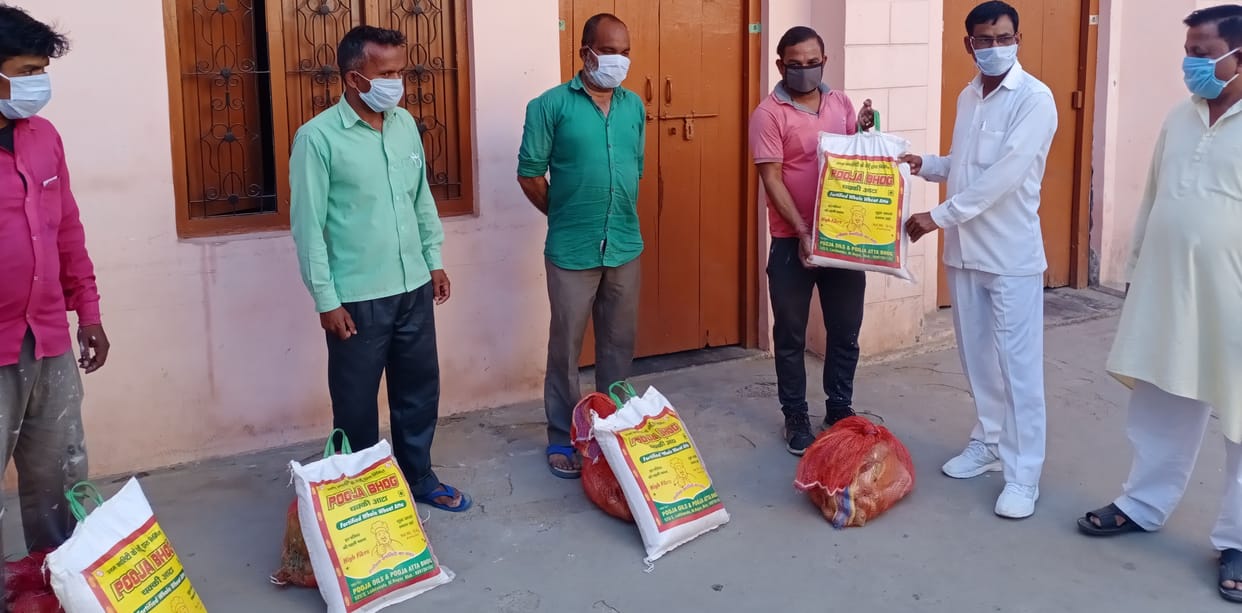 MLA distributed relief material to the needy