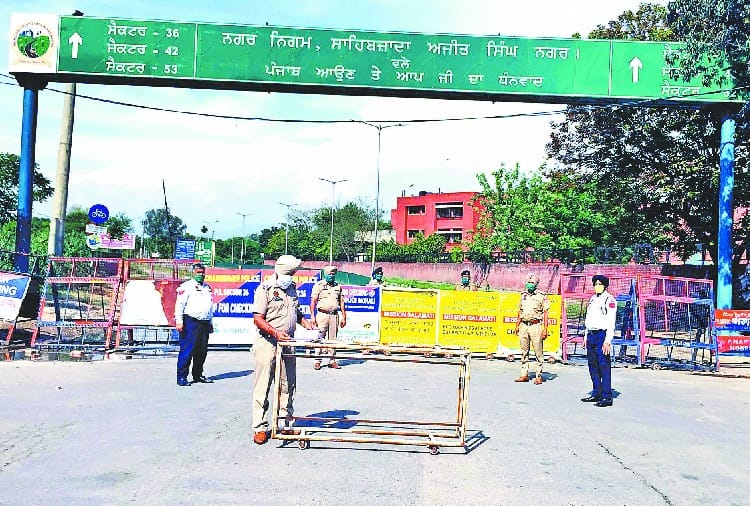 15 border area seals adjoining Mohali, Panchkula to chandigarh, coronavirus, lockdown, curfew