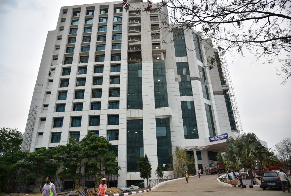 Telangana transforms Gachibowli sports complex 14 storey tower into COVID19 hospital in 20 days