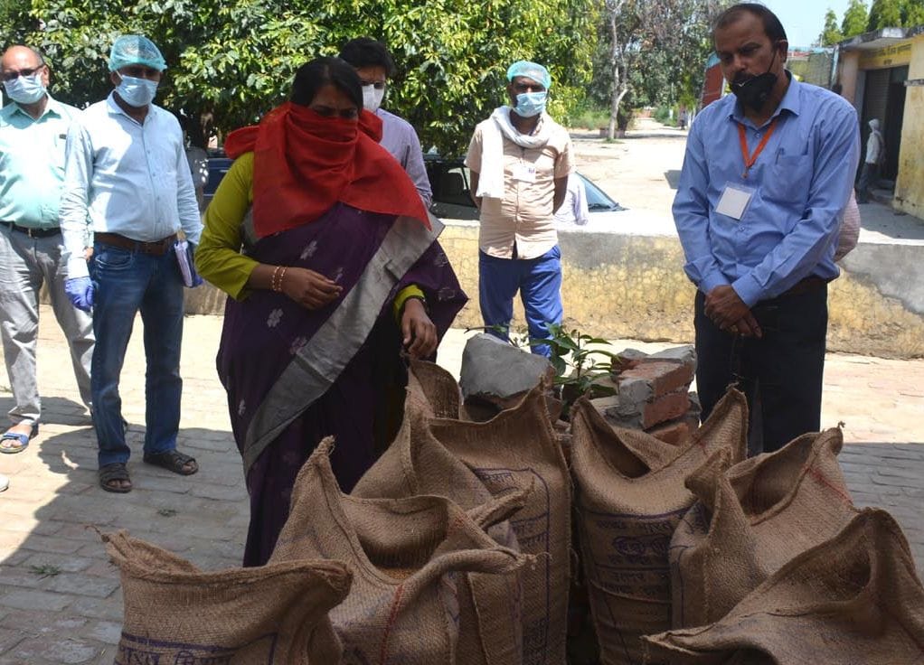 DM inspected wheat purchasing center and Ram Rasoi