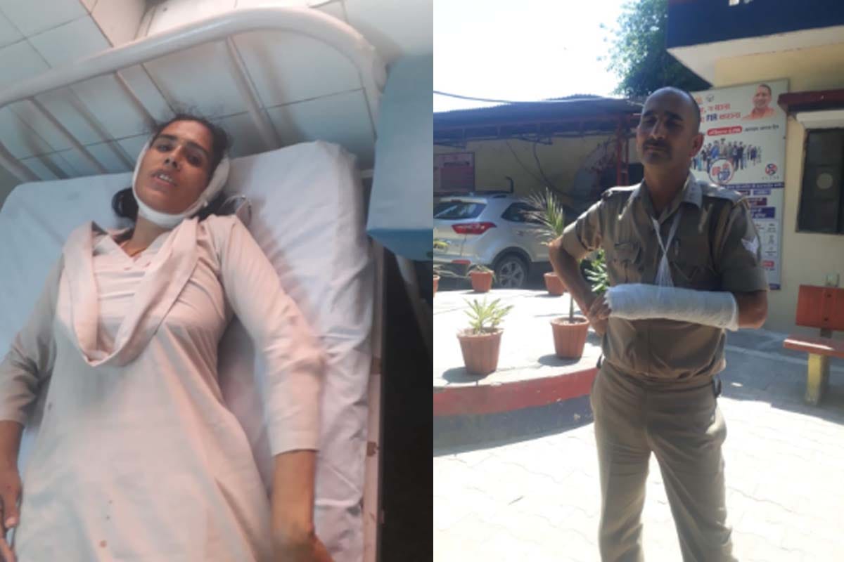 Attack on Police party in Saharanpur District, many injured including female cop and one SO