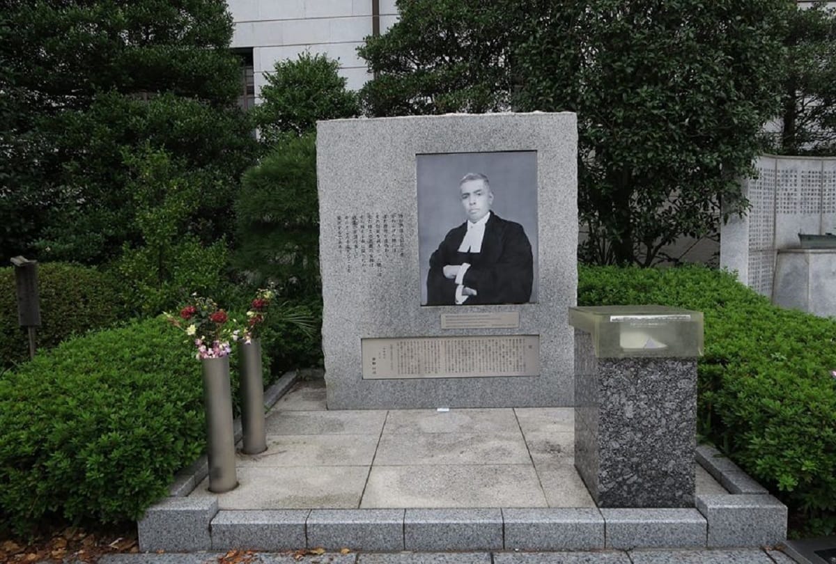 Indian judge Radhabinod Pal who remembered in Japan like as god