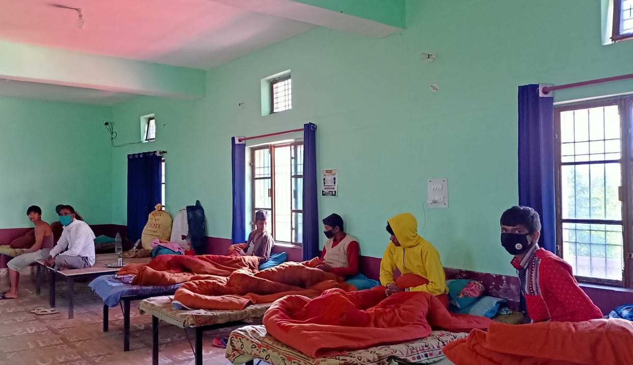 Workers of the relief center are shying away from going to the old workplace