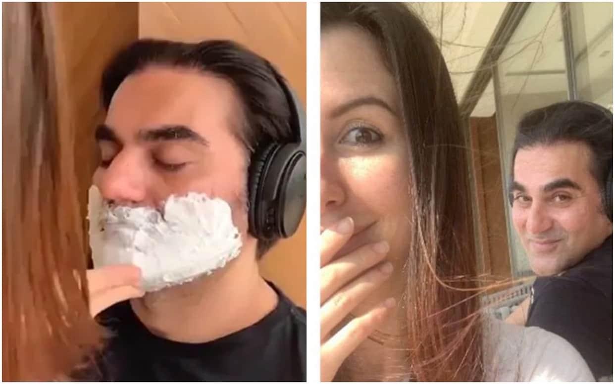 Arbaaz Khan Girlfriend Giorgia Andriani Did Shaving After She Gets Bored In Lockdown